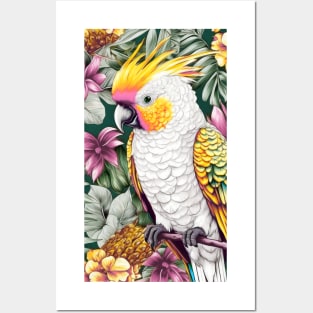 Tropical Flower Bird Posters and Art